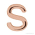 Sapphire Row Gold Single Initial Stud Earring - S, 14K Rose Gold