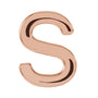Sapphire Row Gold Single Initial Stud Earring - S, 14K Rose Gold
