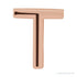 Sapphire Row Gold Single Initial Stud Earring - T, 14K Rose Gold