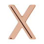 Sapphire Row Gold Single Initial Stud Earring - X, 14K Rose Gold