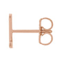 Sapphire Row Gold Single Initial Stud Earring - Z, 14K Rose Gold (view 2)
