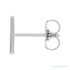 Sapphire Row Gold Single Initial Stud Earring - H, 14K White Gold (view 2)