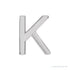 Sapphire Row Gold Single Initial Stud Earring - K, 14K White Gold