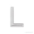 Sapphire Row Gold Single Initial Stud Earring - L, 14K White Gold