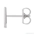 Sapphire Row Gold Single Initial Stud Earring - L, 14K White Gold (view 2)