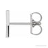 Sapphire Row Gold Single Initial Stud Earring - Y, 14K White Gold (view 2)