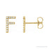 Sapphire Row Natural Diamond Pavé Initial Stud Earrings - F, 14K Yellow Gold