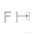 Sapphire Row Natural Diamond Pavé Initial Stud Earrings - F, Platinum