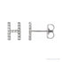 Sapphire Row Natural Diamond Pavé Initial Stud Earrings - H, 14K White Gold