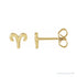 Sapphire Row Gold Zodiac Stud Earrings - Aries, 14K Yellow Gold