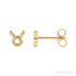 Sapphire Row Gold Zodiac Stud Earrings - Taurus, 14K Yellow Gold