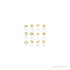 Sapphire Row Gold Zodiac Stud Earrings - Taurus, 14K Yellow Gold (view 2)