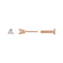 Sapphire Row Natural Diamond Press-Back Martini Stud Earrings - 14K Rose Gold, 2 mm