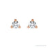 Sapphire Row Natural Diamond Press-Back Martini Stud Earrings - 14K Rose Gold, 2 mm (view 2)