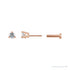 Sapphire Row Natural Diamond Press-Back Martini Stud Earrings - 14K Rose Gold, 3 mm
