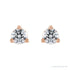 Sapphire Row Natural Diamond Press-Back Martini Stud Earrings - 14K Rose Gold, 3 mm (view 2)