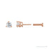 Sapphire Row Natural Diamond Press-Back Martini Stud Earrings - 14K Rose Gold, 4 mm