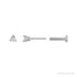 Sapphire Row Natural Diamond Press-Back Martini Stud Earrings - 14K White Gold, 2 mm