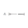 Sapphire Row Natural Diamond Press-Back Martini Stud Earrings - 14K White Gold, 2 mm