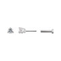 Sapphire Row Natural Diamond Press-Back Martini Stud Earrings - 14K White Gold, 3 mm