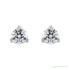 Sapphire Row Natural Diamond Press-Back Martini Stud Earrings - 14K White Gold, 3 mm (view 2)
