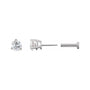 Sapphire Row Natural Diamond Press-Back Martini Stud Earrings - 14K White Gold, 4 mm