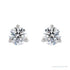Sapphire Row Natural Diamond Press-Back Martini Stud Earrings - 14K White Gold, 4 mm (view 2)