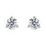 Sapphire Row Natural Diamond Press-Back Martini Stud Earrings - 14K White Gold, 4 mm (view 2)