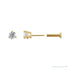 Sapphire Row Natural Diamond Press-Back Martini Stud Earrings - 14K Yellow Gold, 3.5 mm
