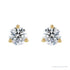 Sapphire Row Natural Diamond Press-Back Martini Stud Earrings - 14K Yellow Gold, 3.5 mm (view 2)
