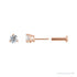Sapphire Row Natural Diamond Press-Back Martini Stud Earrings - 14K Rose Gold, 3.5 mm