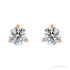 Sapphire Row Natural Diamond Press-Back Martini Stud Earrings - 14K Rose Gold, 3.5 mm (view 2)