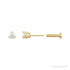 Sapphire Row Natural Diamond Press-Back Martini Stud Earrings - 14K Yellow Gold, 3 mm
