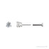 Sapphire Row Natural Diamond Press-Back Martini Stud Earrings - 14K White Gold, 3.5 mm