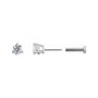 Sapphire Row Natural Diamond Press-Back Martini Stud Earrings - 14K White Gold, 3.5 mm