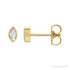 Sapphire Row Natural Diamond Marquise Stud Earrings - 14K Yellow Gold