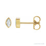 Sapphire Row Natural Diamond Marquise Stud Earrings - 14K Yellow Gold