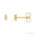 Sapphire Row Natural Diamond Marquise Stud Earrings - 14K Yellow Gold, 1/10 CTW