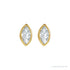 Sapphire Row Natural Diamond Marquise Stud Earrings - 14K Yellow Gold, 1/10 CTW (view 2)