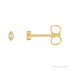 Sapphire Row Natural Diamond Marquise Stud Earrings - 14K Yellow Gold, .04 CTW