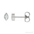 Sapphire Row Natural Diamond Marquise Stud Earrings - 14K White Gold