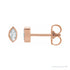 Sapphire Row Natural Diamond Marquise Stud Earrings - 14K Rose Gold