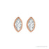 Sapphire Row Natural Diamond Marquise Stud Earrings - 14K Rose Gold (view 2)