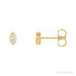 Sapphire Row Natural Diamond Marquise Stud Earrings - 14K Yellow Gold, 1/8 CTW