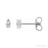 Sapphire Row Lab-Grown Diamond Half-Bezel Marquise Stud Earrings - 14K White Gold