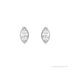 Sapphire Row Lab-Grown Diamond Half-Bezel Marquise Stud Earrings - 14K White Gold, 1/2 CTW (view 2)