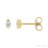 Sapphire Row Lab-Grown Diamond Half-Bezel Marquise Stud Earrings - 14K Yellow Gold