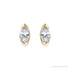 Sapphire Row Lab-Grown Diamond Half-Bezel Marquise Stud Earrings - 14K Yellow Gold (view 2)