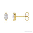 Sapphire Row Lab-Grown Diamond Half-Bezel Marquise Stud Earrings - 14K Yellow Gold, 1/2 CTW