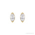 Sapphire Row Lab-Grown Diamond Half-Bezel Marquise Stud Earrings - 14K Yellow Gold, 1/2 CTW (view 2)